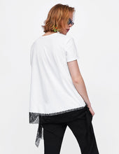 T-Shirt with Matching Lace Appliques