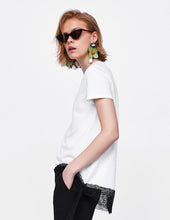 T-Shirt with Matching Lace Appliques